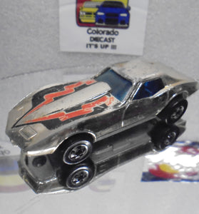 Loose Hot Wheels  Gold Chrome Corvette Stingrayw/Blackwalls Light Wear