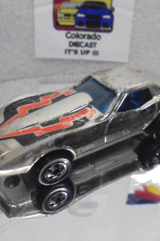 Loose Hot Wheels  Gold Chrome Corvette Stingrayw/Blackwalls Light Wear