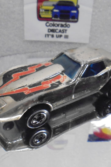 Loose Hot Wheels  Gold Chrome Corvette Stingrayw/Blackwalls Light Wear