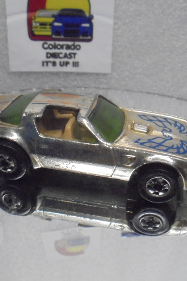 Loose Hot Wheels  Gold Chrome Hot Bird w/Blackwalls Light Wear