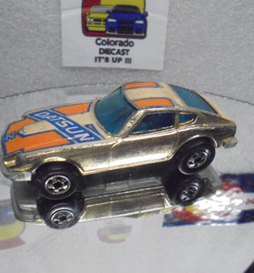 Loose Hot Wheels  Gold Chrome Datsun Z-Whiz w/Blackwalls Light Wear