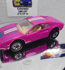 Loose Hot Wheels Pink Color Racers Ferrari 308 w/Blackwalls