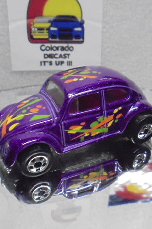 Loose Hot Wheels purple Volkswagen Bug w/Blackwalls