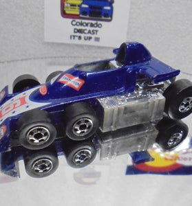 Loose Hot Wheels Blue Lickety Six w/Blackwalls