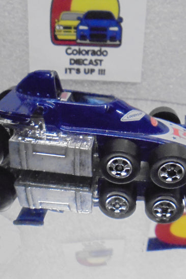 Loose Hot Wheels Blue Lickety Six w/Blackwalls