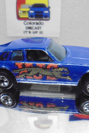 Loose Hot Wheels Blue Jaguar XJS w/Blackwalls