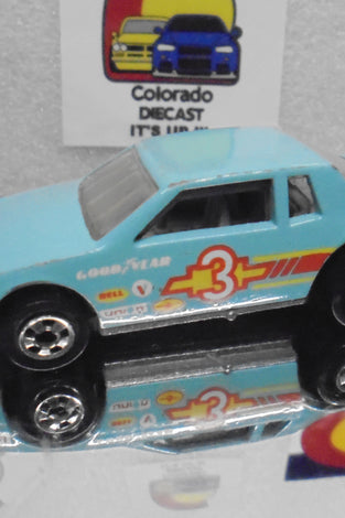 Loose Hot Wheels Teal Chevy Stocker w/Blackwalls