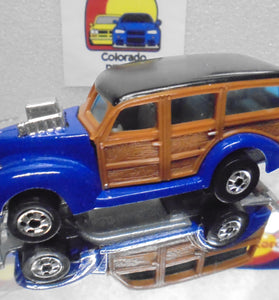 Loose Hot Wheels Blue 40's Woodie w/Blackwalls