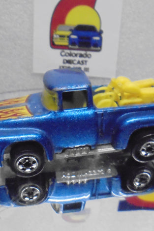 Loose Hot Wheels Metallic Blue Hi Tail Hauler w/Blackwalls