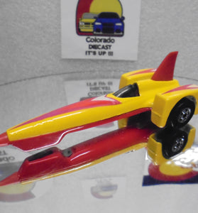 Loose Hot Wheels Yellow Tri Car X8 w/Blackwalls