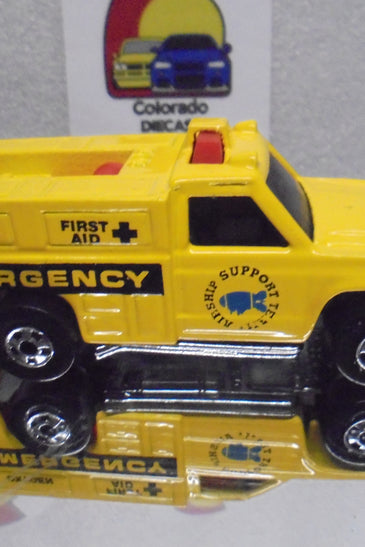 Loose Hot Wheels Yellow Rescue Ranger Truck w/Blackwalls