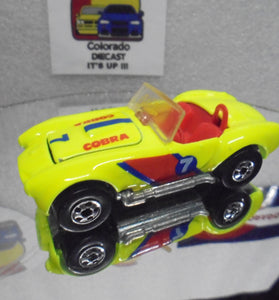 Loose Hot Wheels Yellow Cal Custom Shelby Cobra  w/Blackwalls