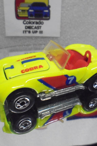 Loose Hot Wheels Yellow Cal Custom Shelby Cobra  w/Blackwalls