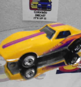 Loose Hot Wheels Enamel Yellow Corvette Stingray w/Blackwalls