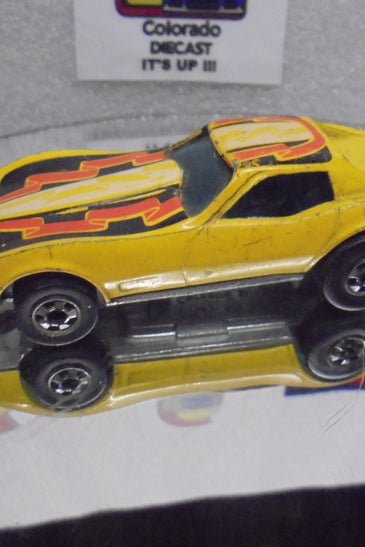 Loose Hot Wheels Yellow Corvette Stingray w/Blackwalls Very Minor Wear
