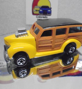 Loose Hot Wheels Yellow 40's Woodies w/Blackwalls