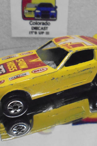 Loose Hot Wheels Yellow Show Hoss Mustang w/Blackwalls  Light Wear