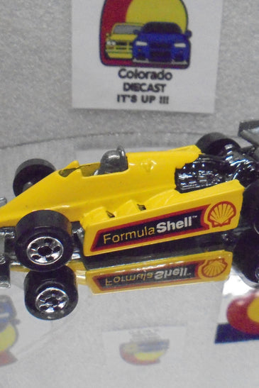 Loose Hot Wheels Yellow Shell Racer w/Blackwalls