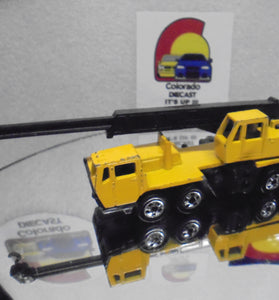 Loose Hot Wheels Yellow Crane Truck w/Blackwalls