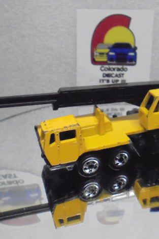 Loose Hot Wheels Yellow Crane Truck w/Blackwalls