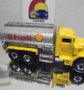 Loose Hot Wheels Yellow Shell Peterbilt Tanker Truck w/Blackwalls
