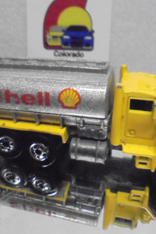 Loose Hot Wheels Yellow Shell Peterbilt Tanker Truck w/Blackwalls