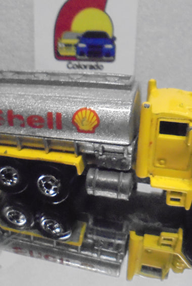 Loose Hot Wheels Yellow Shell Peterbilt Tanker Truck w/Blackwalls