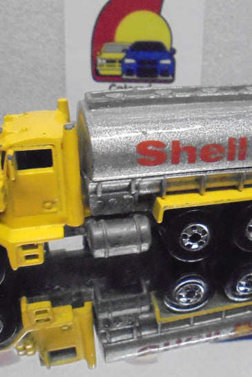 Loose Hot Wheels Yellow Shell Peterbilt Tanker Truck w/Blackwalls