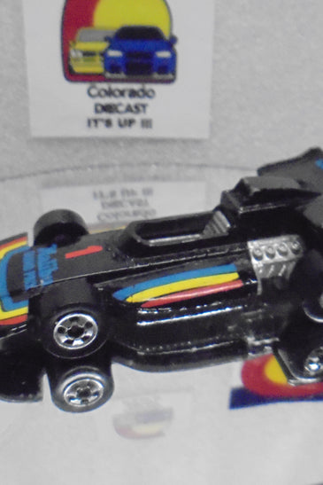 Loose Hot Wheels Black Malibu Grand Prix w/Blackwalls