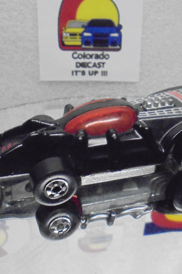 Loose Hot Wheels Black Spider-Man Car w/Blackwalls