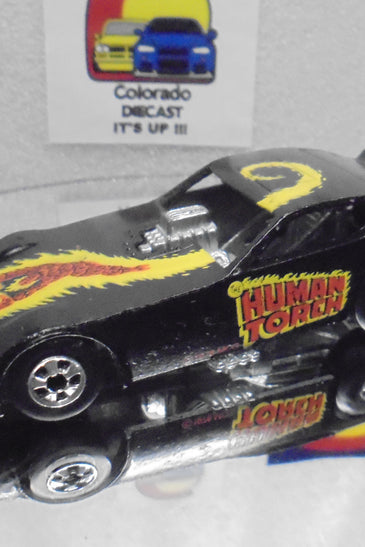 Loose Hot Wheels Black  the Human Torch Funny Car w/Blackwalls