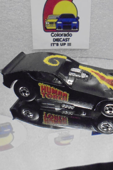 Loose Hot Wheels Black  the Human Torch Funny Car w/Blackwalls