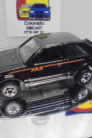 Loose Hot Wheels Black Ford Escort w/Blackwalls
