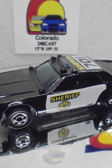 Loose Hot Wheels Black #701 Polce Car w/Blackwalls