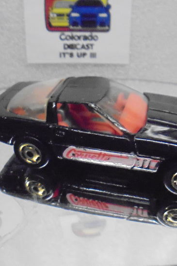 Loose Hot Wheels Black 80's Corvette w/GHO's