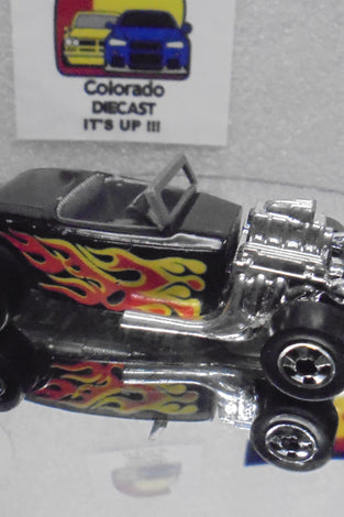Loose Hot Wheels Black Street Rodder w/Blackwalls