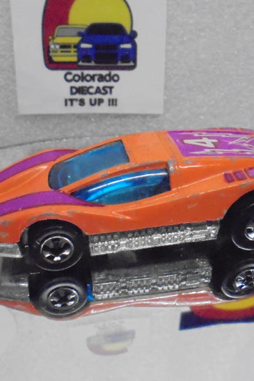 Loose Hot Wheels Orange Large Charge w/Blackwalls Light Wear