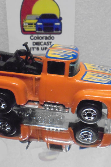 Loose Hot Wheels Orange Hi Tail Hauler Pickup w/Blackwalls Roof Tampo's