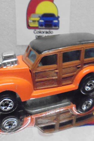 Loose Hot Wheels Orange 40's Woodie w/Blackwalls
