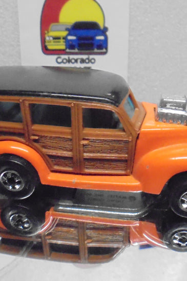 Loose Hot Wheels Orange 40's Woodie w/Blackwalls