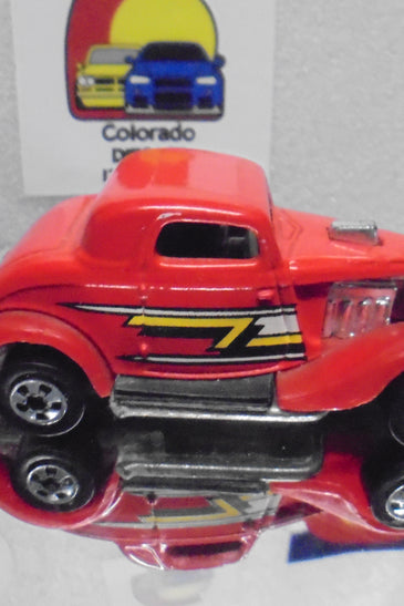 Loose Hot Wheels Red ZZ Top 3-Window'34 Ford w/Blackwalls