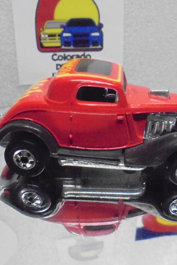 Loose Hot Wheels Red Hot Rod 3-Window '34 Ford w/Blackwalls