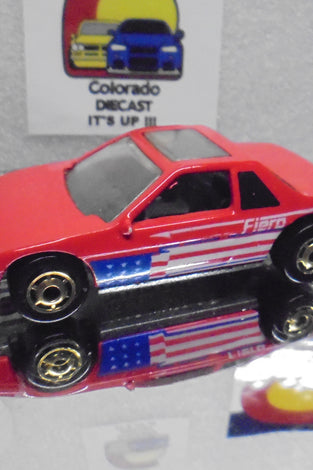 Loose Hot Wheels Red Pontiac Fiero w/GHO's  No Flag on Hood