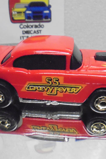 Loose Hot Wheels Red '55 Chevy Fever Bel Air w/GHO's