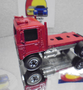Loose Hot Wheels Red Semi Cab w/Blackwalls