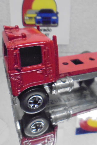 Loose Hot Wheels Red Semi Cab w/Blackwalls