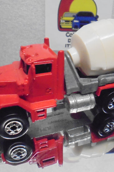 Loose Hot Wheels Red Peterbilt Cement Mixer w/Blackwalls