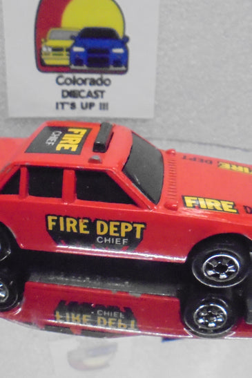 Loose Hot Wheels Red Crack Ups Fire Dept Fire Smasher w/Blackwalls Light Wear