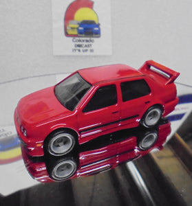 LOOSE HOT WHEELS RED VOLKSWAGEN JETTA MK3 w/RR'S