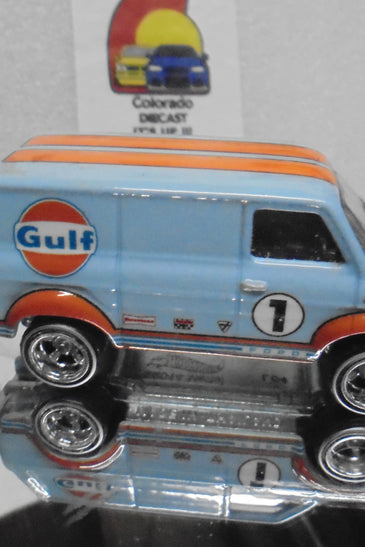 LOOSE HOT WHEELS GULF FORD TRANSIT SUPER VAN w/RR'S